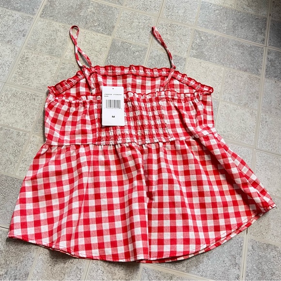 NWT Love On a Hanger Red Checkered Tank Top - Picture 3 of 6